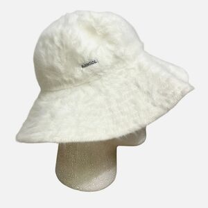 Kangol Furgora Bucket Hat Size XL IVORY Angora Fur Hip Hop Trilby VTG.